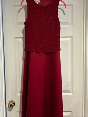Patra Red Sparkle Prom Dress